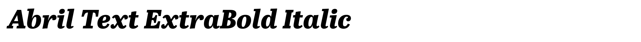 Abril Text ExtraBold Italic image
